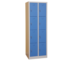 Garderobebox SMS204 2x4 grå/blå