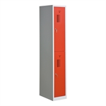 Garderobebox SMS102 1x2 grå/rød