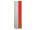 Garderobebox SMS105 1x5 grå/rød