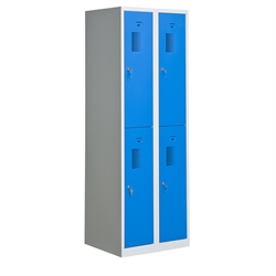 Garderobebox SMS202 2x2 grå/blå