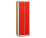 Garderobebox SMS204 2x4 grå/rød
