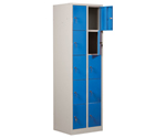 Garderobebox SMS205 2x5 grå/blå