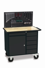 Værkstedsvogn VV2 med værktøjstavle, antracit