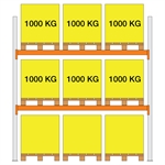 Pallereol startfag XS30 2000x1100x2700 2 bærelag (1000kg/pl)